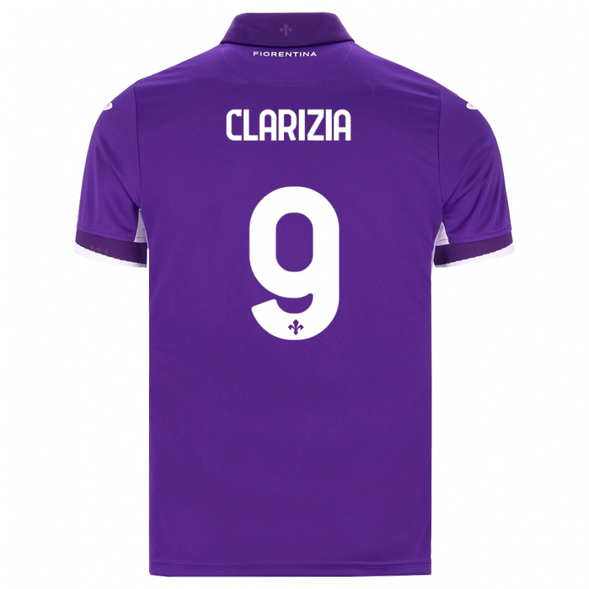 גברים Leonardo Clarizia #9 סגול לבן ורוד ג'רזי ביתית 2026/27 חולצה קצרה