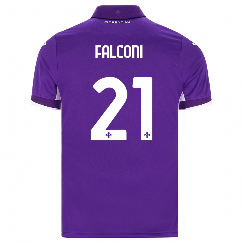 גברים Niccolo Falconi #21 סגול לבן ורוד ג'רזי ביתית 2026/27 חולצה קצרה