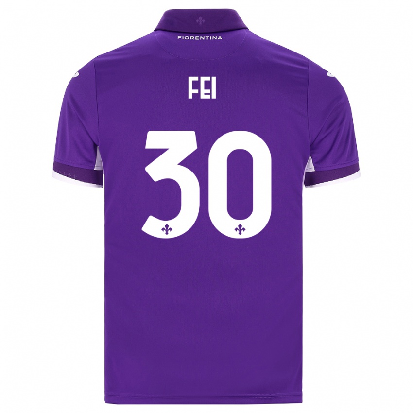 גברים Gianmaria Fei #30 סגול לבן ורוד ג'רזי ביתית 2026/27 חולצה קצרה