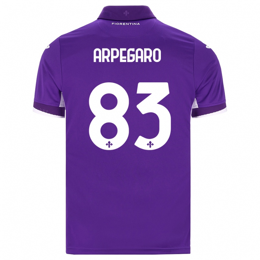 גברים Sofia Arpegaro #83 סגול לבן ורוד ג'רזי ביתית 2026/27 חולצה קצרה