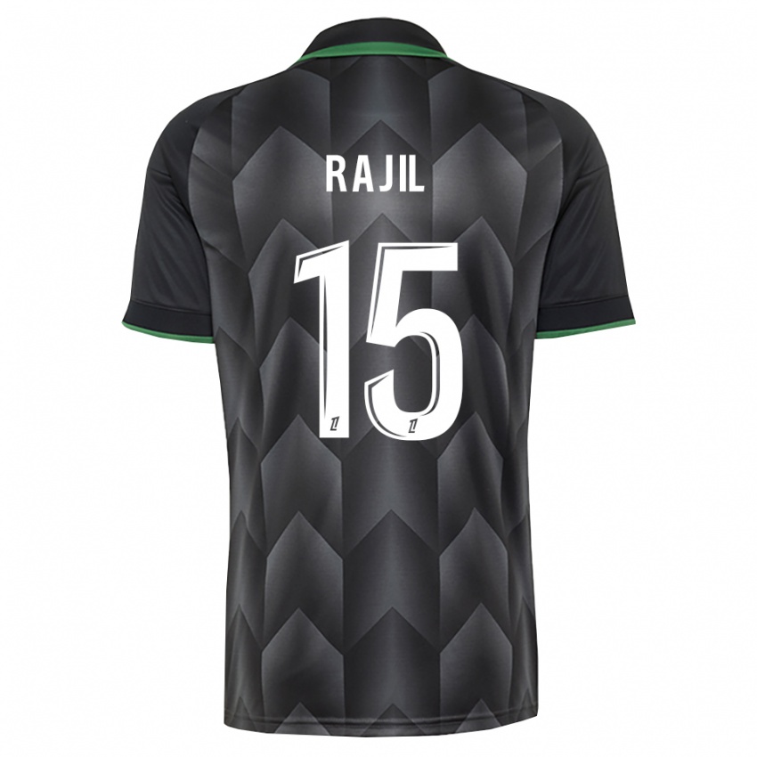 גברים Jibril Rajil #15 לבן שחור ירוק הרחק ג'רזי 2026/27 חולצה קצרה