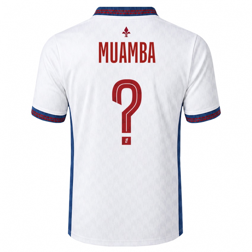גברים Lucas Muamba #0 אדום לבן כחול הרחק ג'רזי 2026/27 חולצה קצרה
