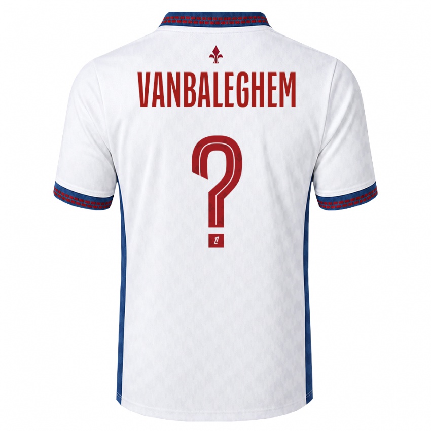 גברים Valentin Vanbaleghem #0 אדום לבן כחול הרחק ג'רזי 2026/27 חולצה קצרה