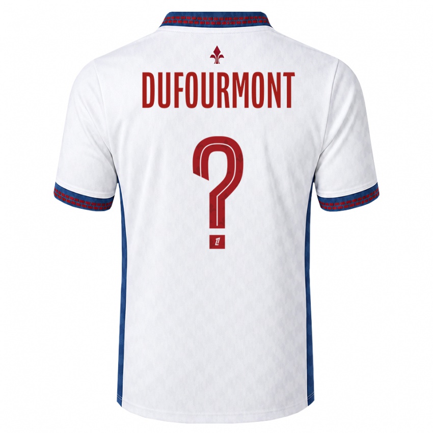 גברים Eléa Dufourmont #0 אדום לבן כחול הרחק ג'רזי 2026/27 חולצה קצרה