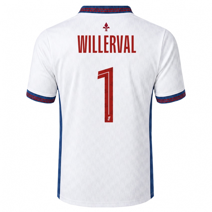 גברים William Willerval #1 אדום לבן כחול הרחק ג'רזי 2026/27 חולצה קצרה