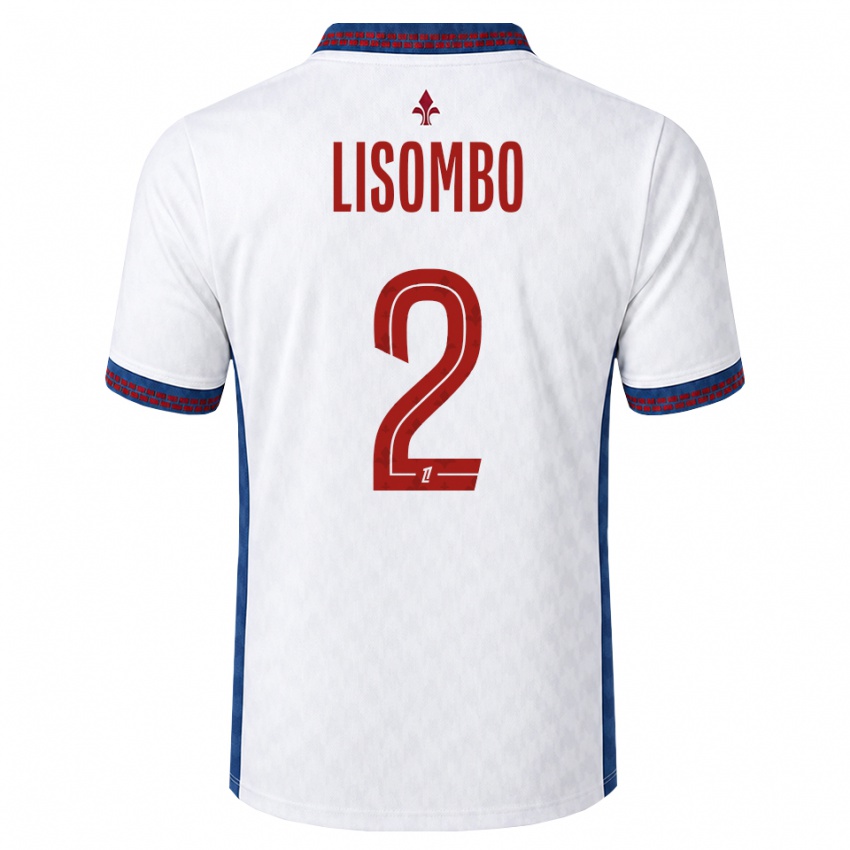 גברים Lougy Lisombo #2 אדום לבן כחול הרחק ג'רזי 2026/27 חולצה קצרה