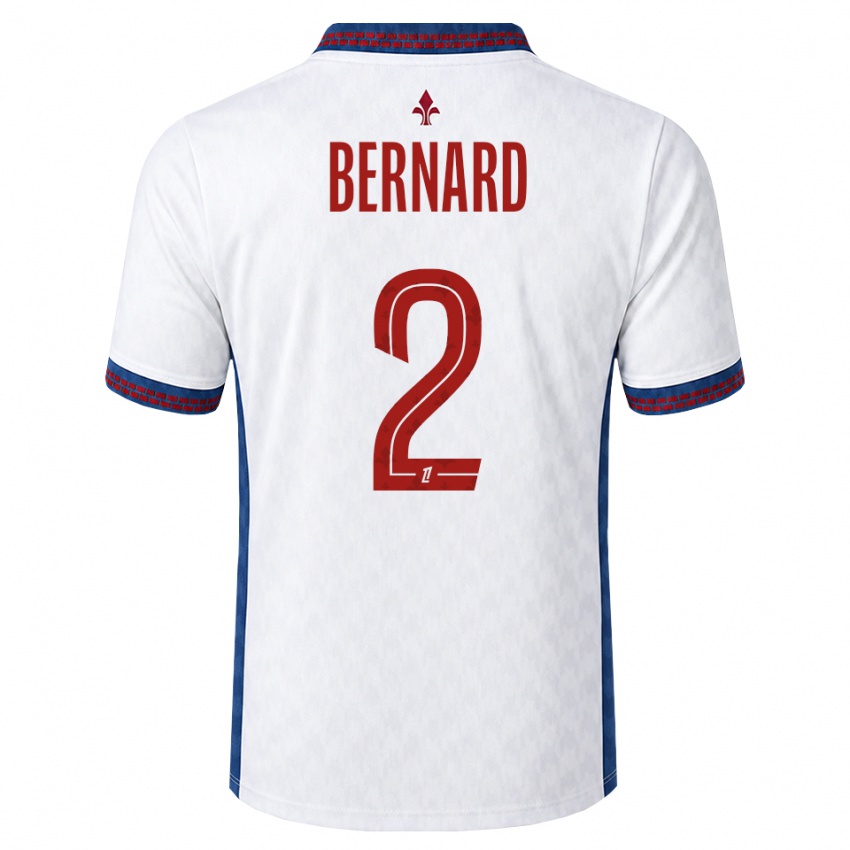 גברים Loïk Bernard #2 אדום לבן כחול הרחק ג'רזי 2026/27 חולצה קצרה