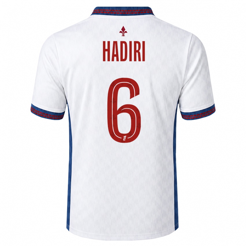 גברים Elias Hadiri #6 אדום לבן כחול הרחק ג'רזי 2026/27 חולצה קצרה