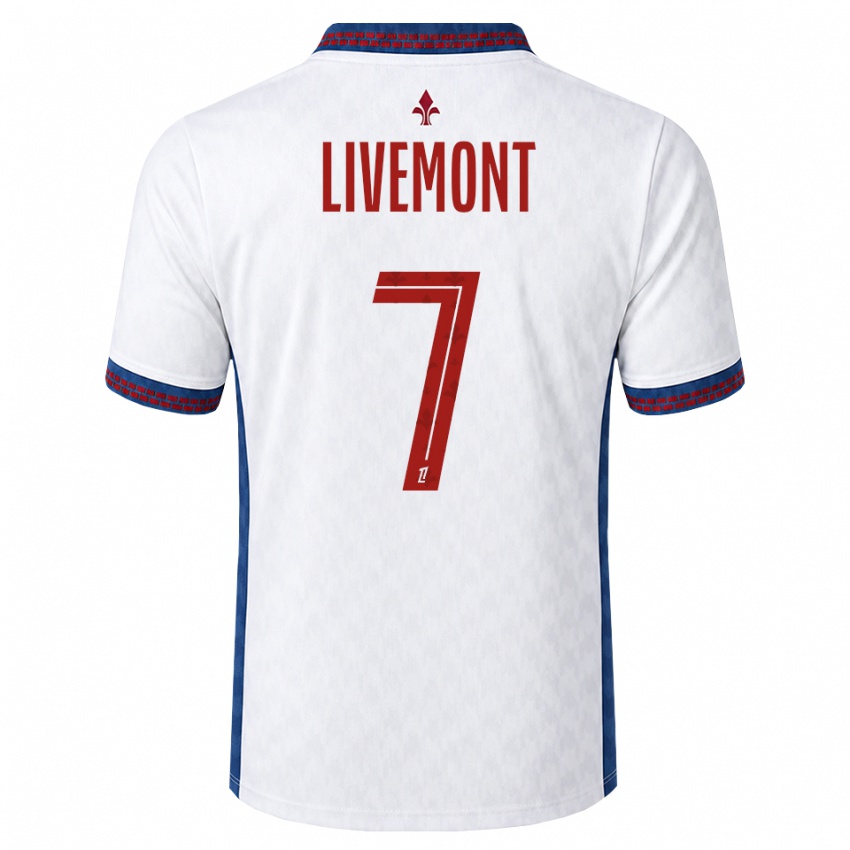 גברים Antoine Livemont #7 אדום לבן כחול הרחק ג'רזי 2026/27 חולצה קצרה