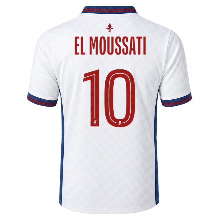 גברים Redouane El Moussati #10 אדום לבן כחול הרחק ג'רזי 2026/27 חולצה קצרה