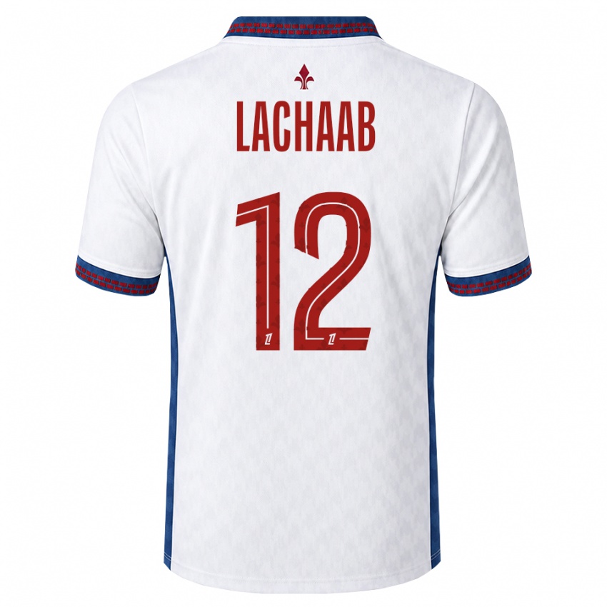 גברים Younes Lachaab #12 אדום לבן כחול הרחק ג'רזי 2026/27 חולצה קצרה