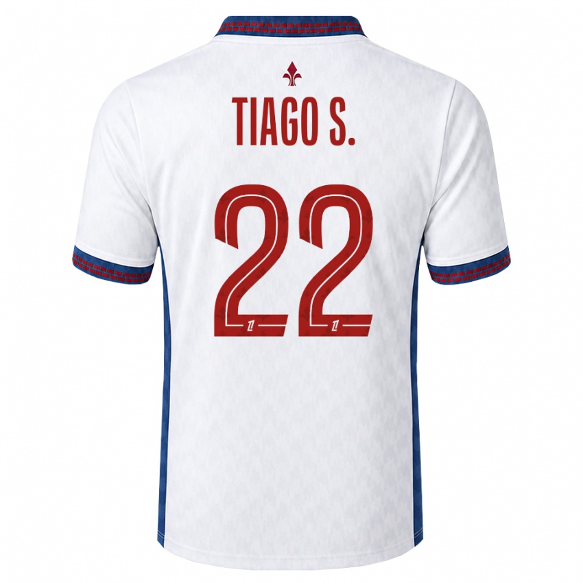 גברים Tiago Santos #22 אדום לבן כחול הרחק ג'רזי 2026/27 חולצה קצרה