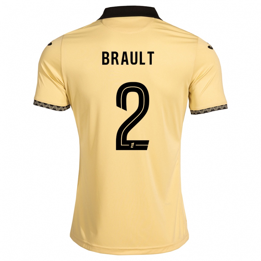 גברים Matis Brault #2 לבן נאבאחו שחור הרחק ג'רזי 2026/27 חולצה קצרה