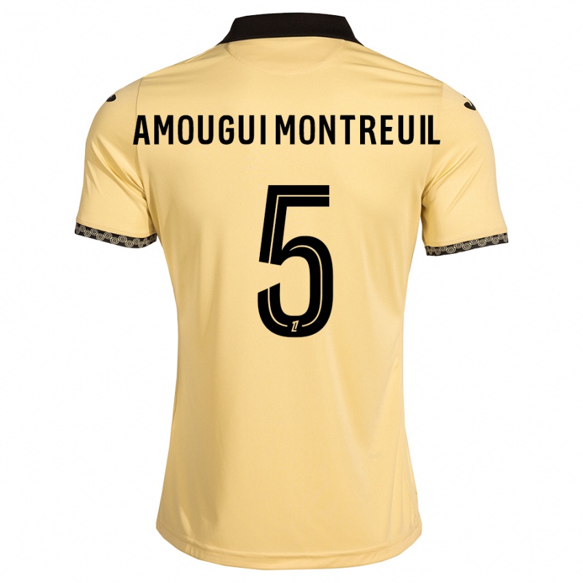 גברים Maceo Amougui Montreuil #5 לבן נאבאחו שחור הרחק ג'רזי 2026/27 חולצה קצרה