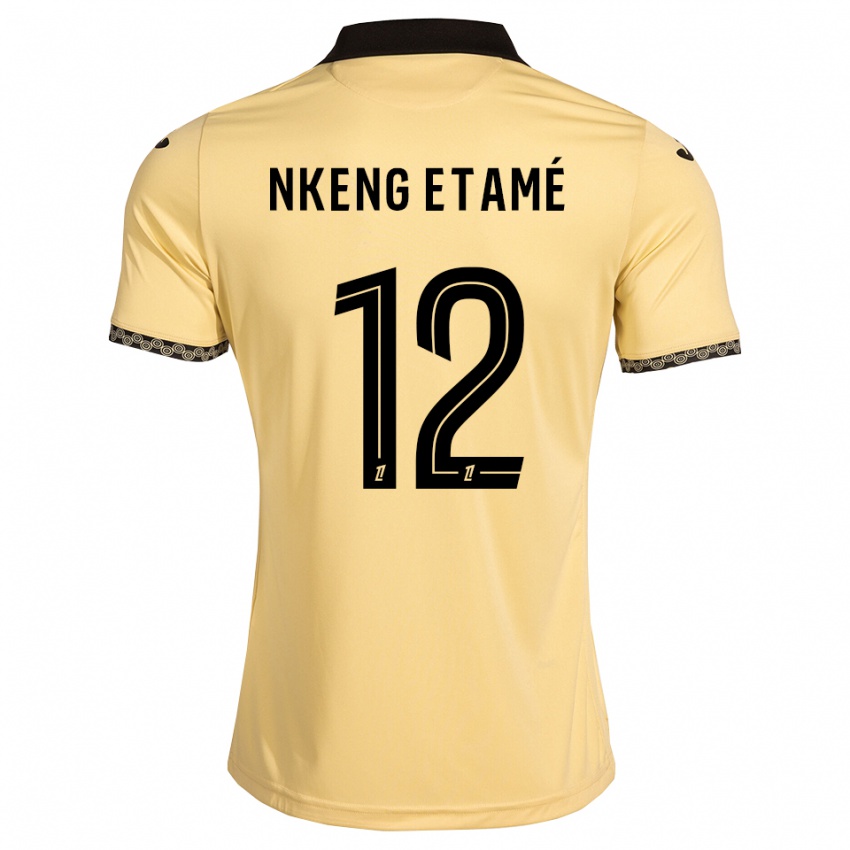 גברים Shaï Nkeng Etamé #12 לבן נאבאחו שחור הרחק ג'רזי 2026/27 חולצה קצרה
