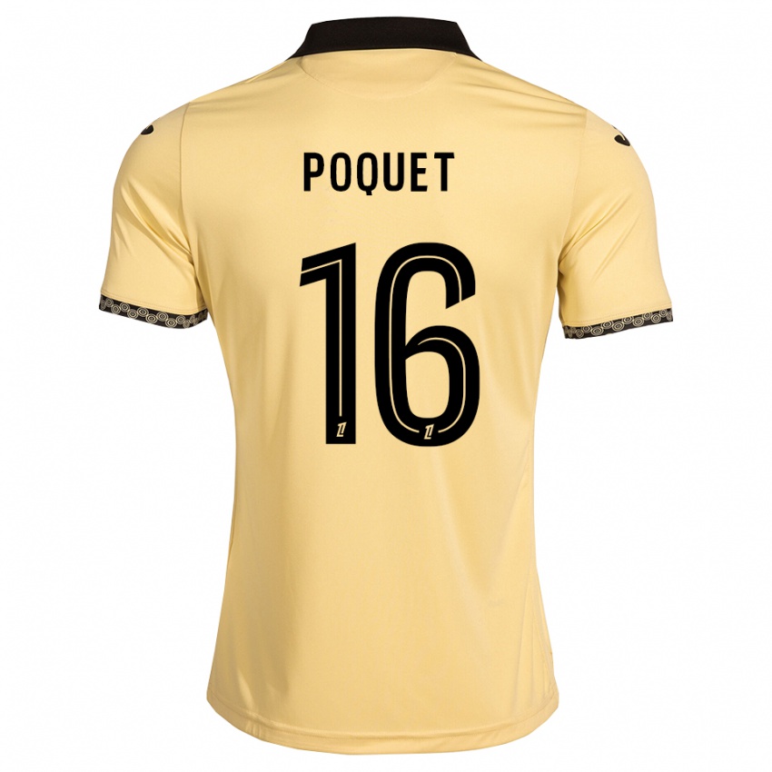 גברים Camille Poquet #16 לבן נאבאחו שחור הרחק ג'רזי 2026/27 חולצה קצרה
