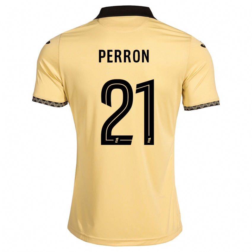 גברים Angéline Perron #21 לבן נאבאחו שחור הרחק ג'רזי 2026/27 חולצה קצרה