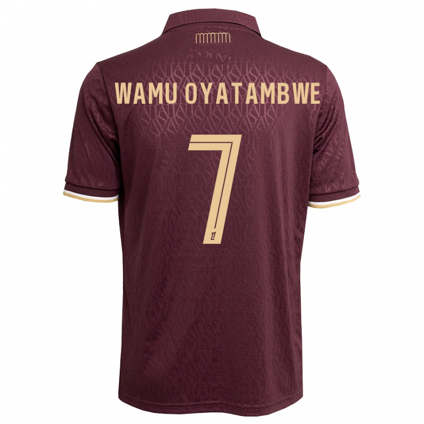 גברים Matthias Wamu Oyatambwe #7 חום חולי אדום הרחק ג'רזי 2026/27 חולצה קצרה