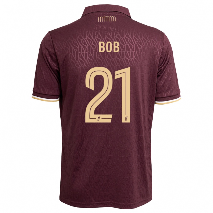 גברים Mohamed Bob #21 חום חולי אדום הרחק ג'רזי 2026/27 חולצה קצרה