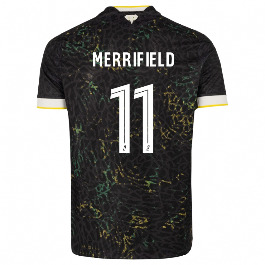 גברים Loan Merrifield #11 שחור לבן צהוב הרחק ג'רזי 2026/27 חולצה קצרה