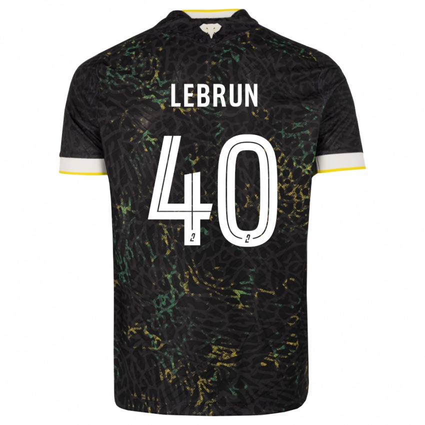 גברים Lisa Lebrun #40 שחור לבן צהוב הרחק ג'רזי 2026/27 חולצה קצרה