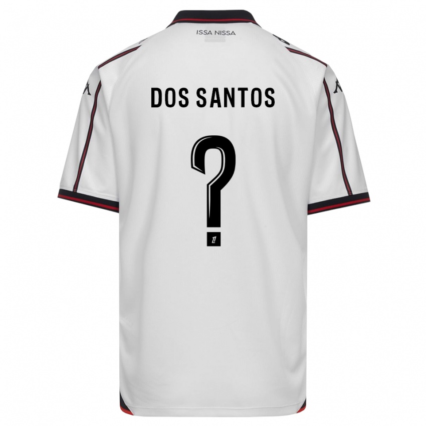 גברים Jeyzi Dos Santos #0 שחור לבן הרחק ג'רזי 2026/27 חולצה קצרה