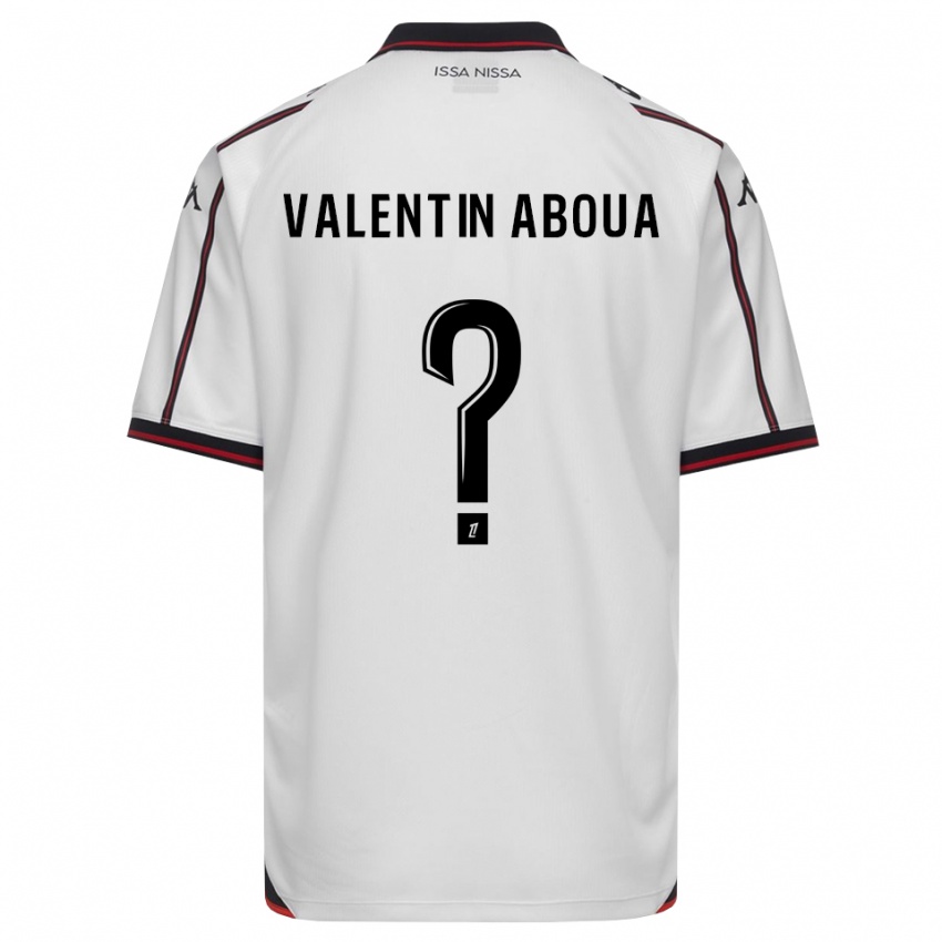 גברים Louis Valentin Aboua #0 שחור לבן הרחק ג'רזי 2026/27 חולצה קצרה