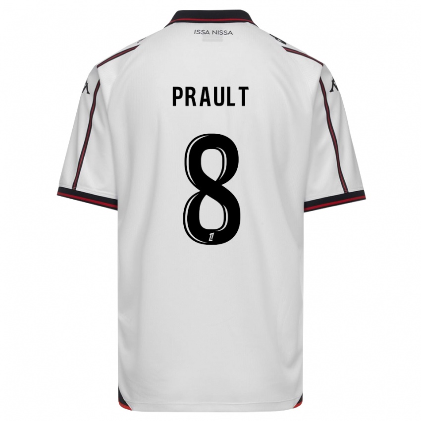 גברים Jade Prault #8 שחור לבן הרחק ג'רזי 2026/27 חולצה קצרה
