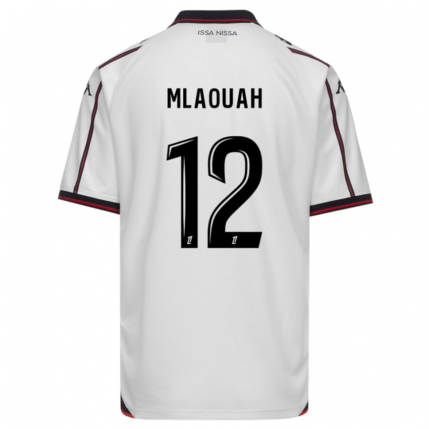 גברים Sofiane Mlaouah #12 שחור לבן הרחק ג'רזי 2026/27 חולצה קצרה