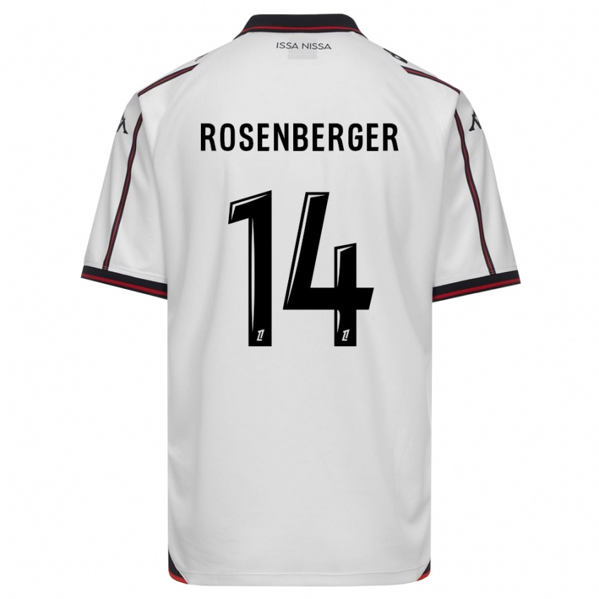 גברים Léa Rosenberger #14 שחור לבן הרחק ג'רזי 2026/27 חולצה קצרה