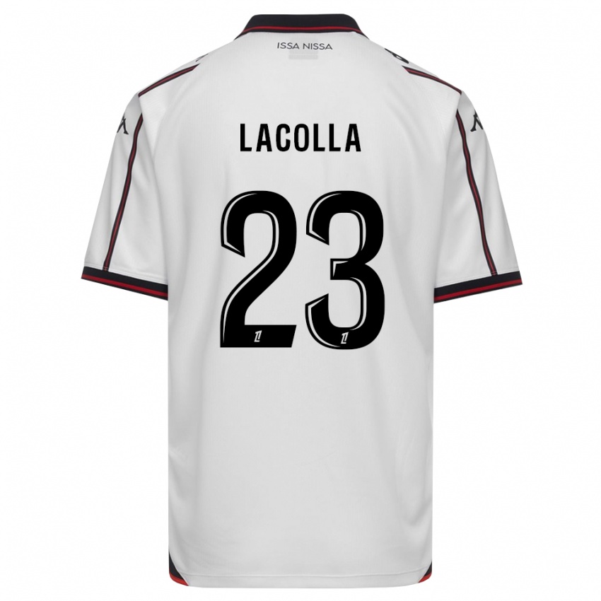 גברים Mellie Lacolla #23 שחור לבן הרחק ג'רזי 2026/27 חולצה קצרה