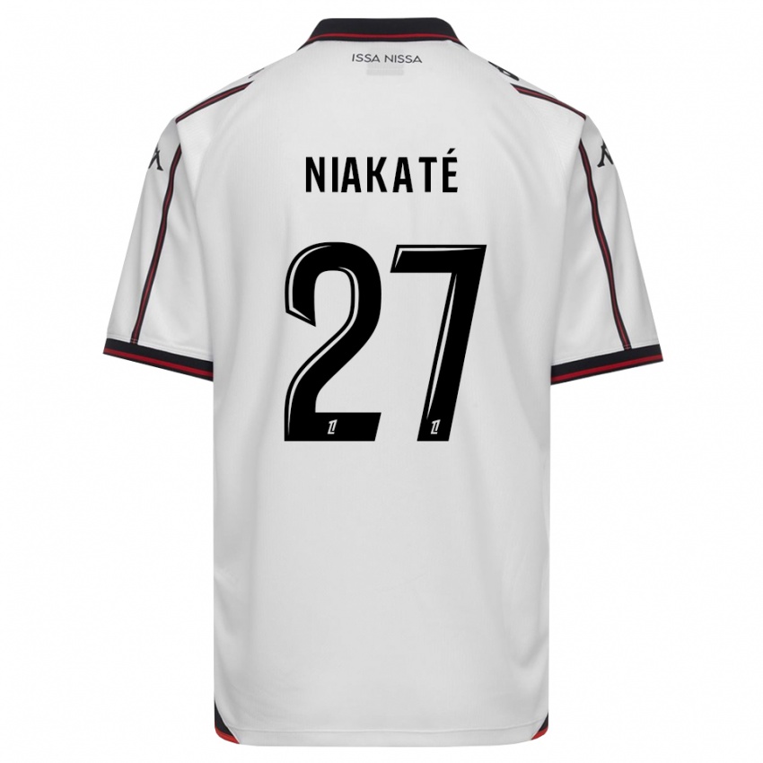 גברים Yakaré Niakaté #27 שחור לבן הרחק ג'רזי 2026/27 חולצה קצרה