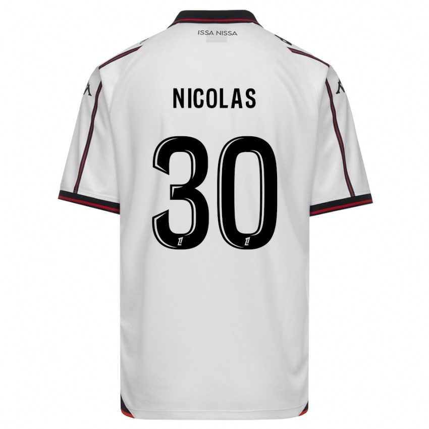 גברים Lina-Lou Nicolas #30 שחור לבן הרחק ג'רזי 2026/27 חולצה קצרה