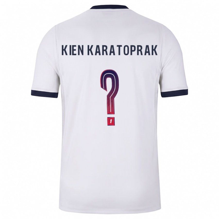 גברים Kenan Kien Karatoprak #0 לבן שחור אדום הרחק ג'רזי 2026/27 חולצה קצרה