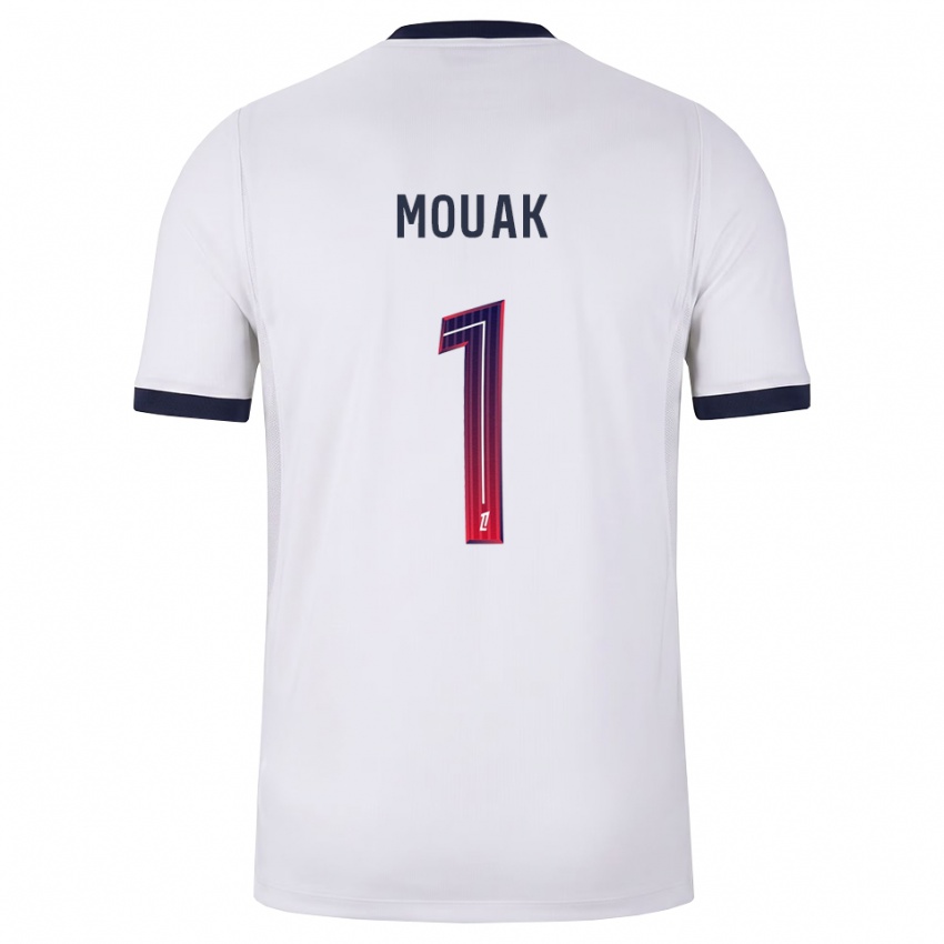 גברים Adam Mouak #1 לבן שחור אדום הרחק ג'רזי 2026/27 חולצה קצרה