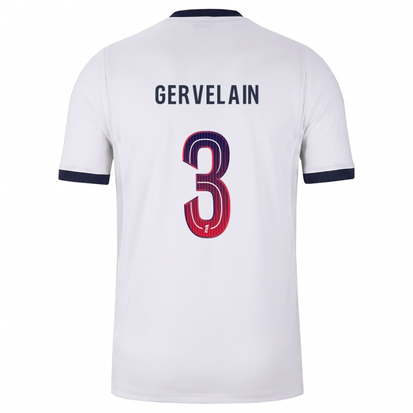 גברים Jordan Gervelain #3 לבן שחור אדום הרחק ג'רזי 2026/27 חולצה קצרה