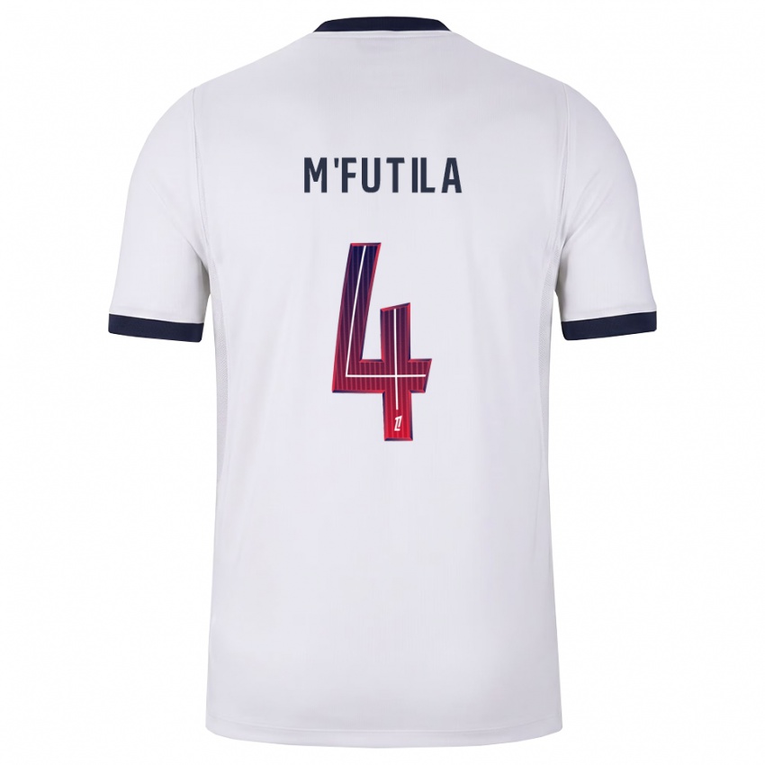 גברים Hermi M'futila #4 לבן שחור אדום הרחק ג'רזי 2026/27 חולצה קצרה