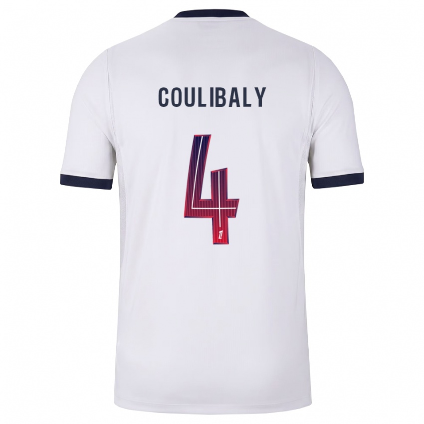 גברים Samba Coulibaly #4 לבן שחור אדום הרחק ג'רזי 2026/27 חולצה קצרה