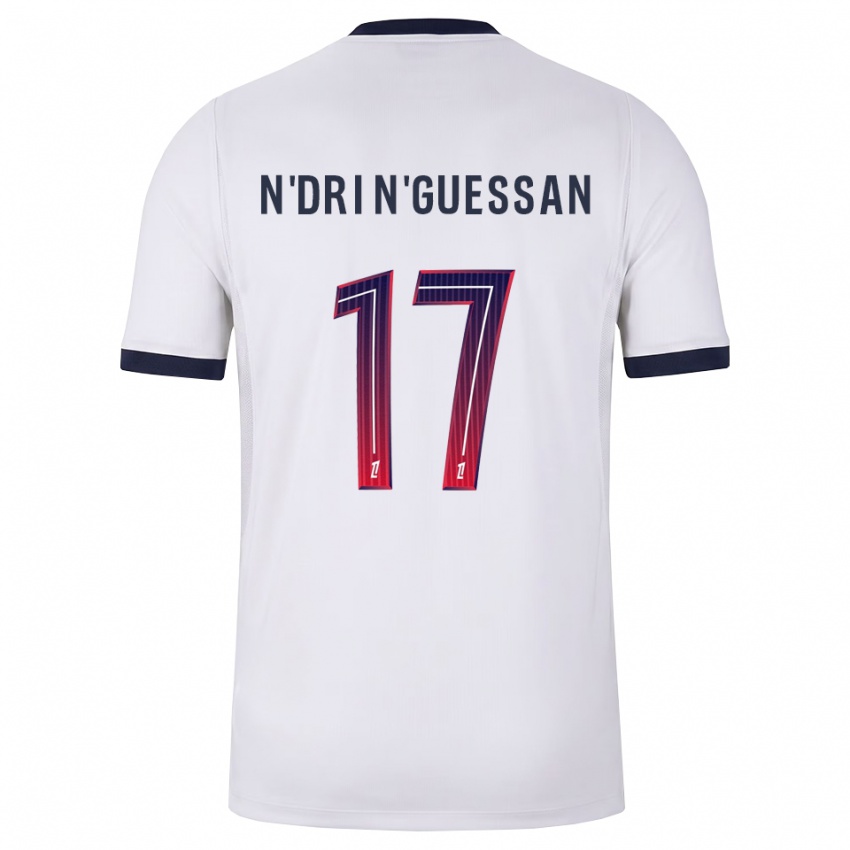 גברים Landry N'dri N'guessan #17 לבן שחור אדום הרחק ג'רזי 2026/27 חולצה קצרה
