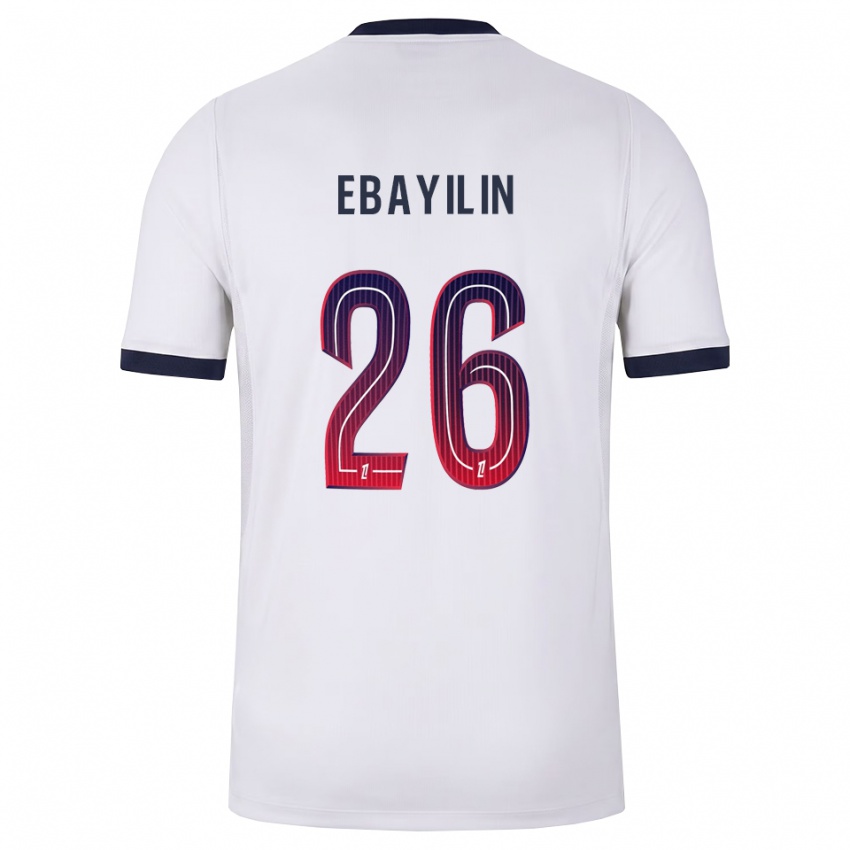 גברים Anaïs Ebayilin #26 לבן שחור אדום הרחק ג'רזי 2026/27 חולצה קצרה