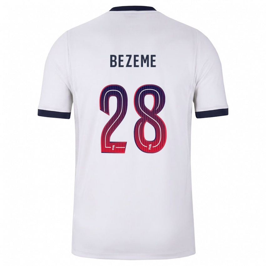 גברים Noa Bezeme #28 לבן שחור אדום הרחק ג'רזי 2026/27 חולצה קצרה