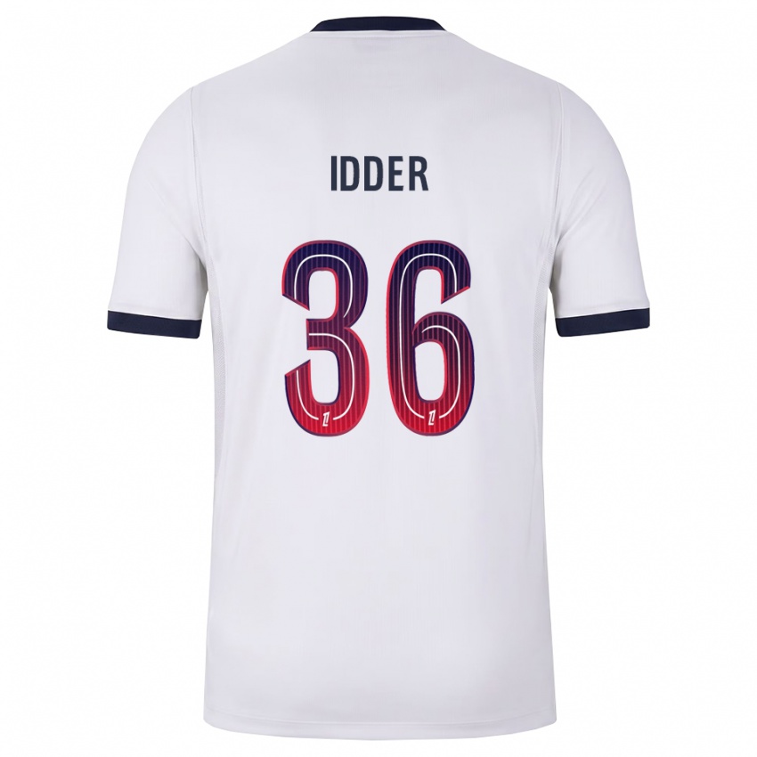 גברים Younes Idder #36 לבן שחור אדום הרחק ג'רזי 2026/27 חולצה קצרה