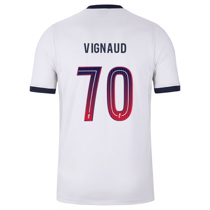 גברים Arthur Vignaud #70 לבן שחור אדום הרחק ג'רזי 2026/27 חולצה קצרה