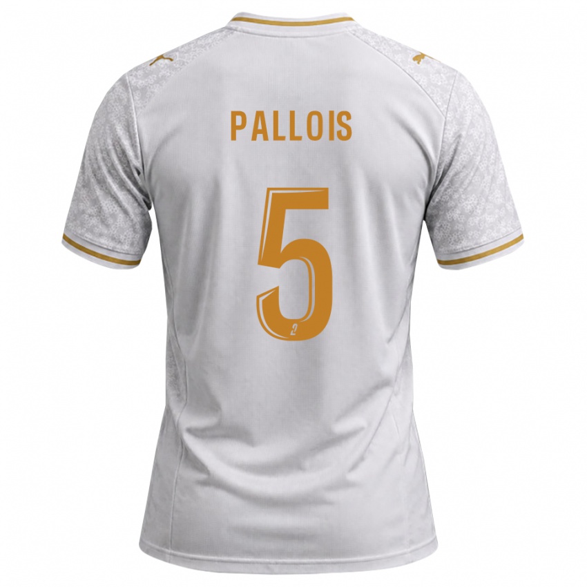 גברים Nicolas Pallois #5 לבן אפור זהב הרחק ג'רזי 2026/27 חולצה קצרה