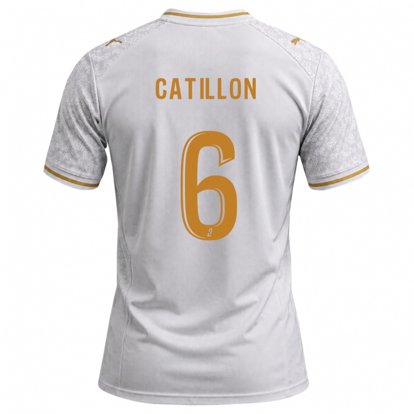 גברים Eithan Catillon #6 לבן אפור זהב הרחק ג'רזי 2026/27 חולצה קצרה