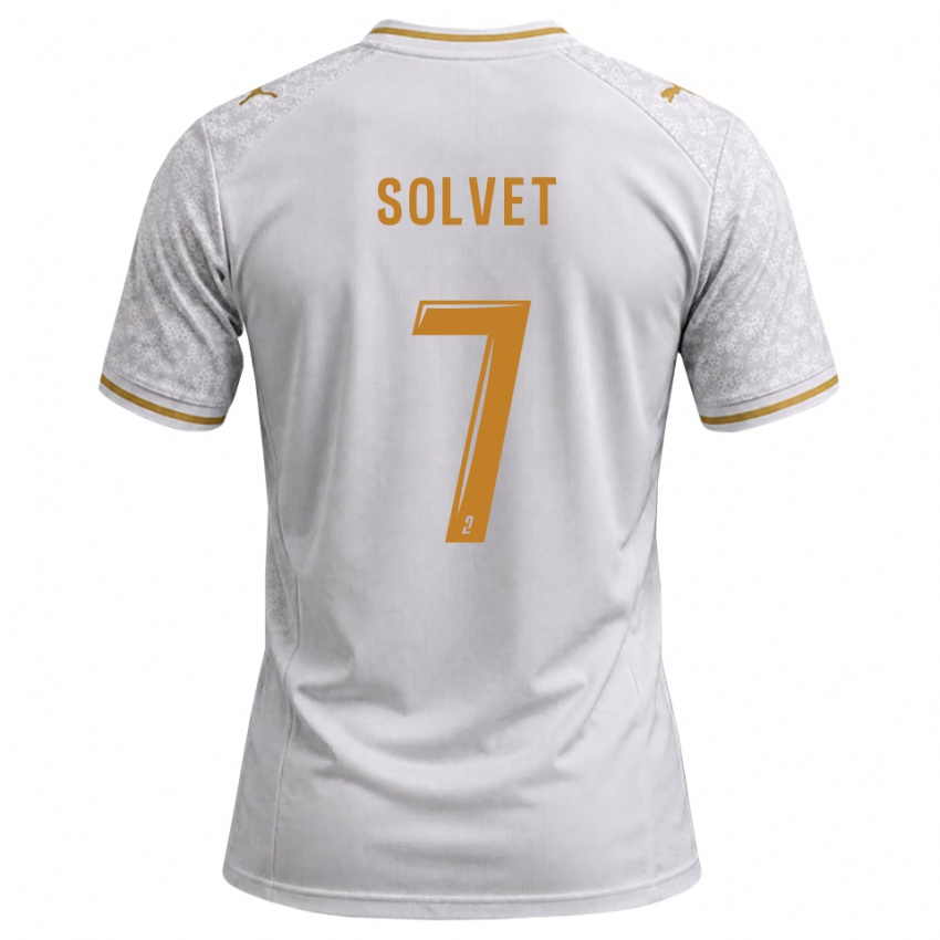 גברים Anddrys Solvet #7 לבן אפור זהב הרחק ג'רזי 2026/27 חולצה קצרה