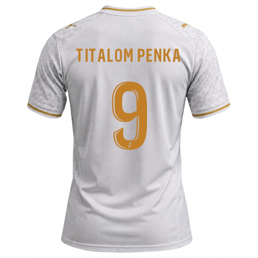 גברים Mathéo Titalom Penka #9 לבן אפור זהב הרחק ג'רזי 2026/27 חולצה קצרה