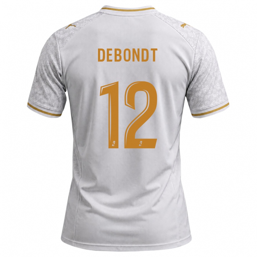 גברים Maël Debondt #12 לבן אפור זהב הרחק ג'רזי 2026/27 חולצה קצרה