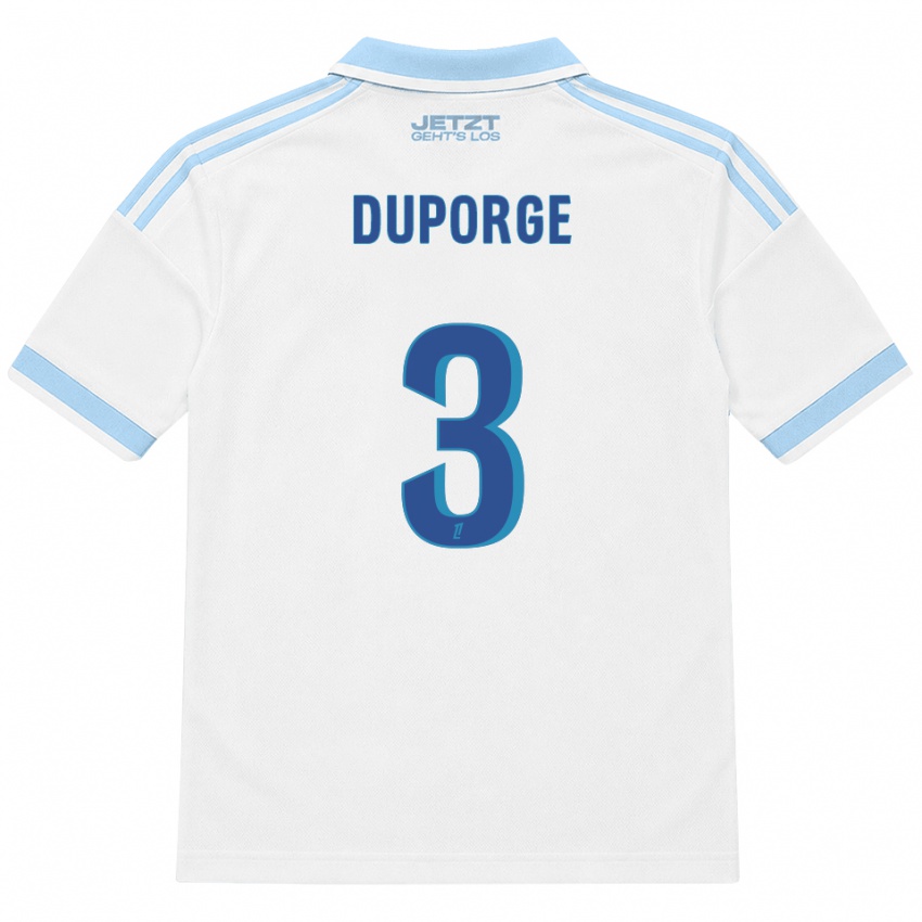 גברים Morgane Duporge #3 כחול שמיים בהיר לבן אדום הרחק ג'רזי 2026/27 חולצה קצרה