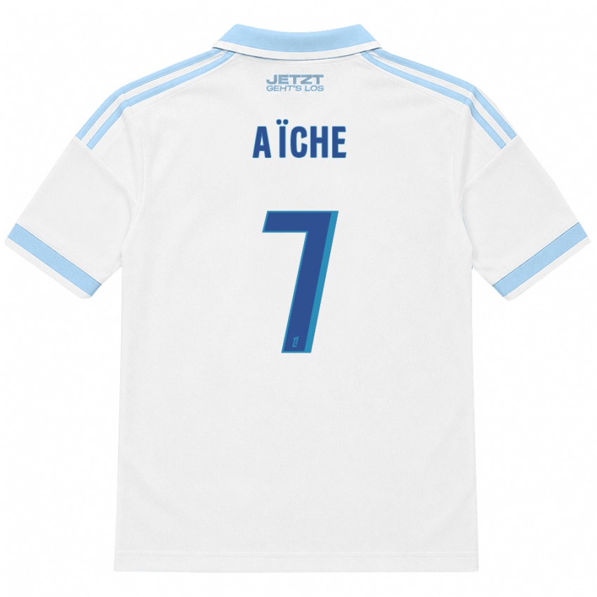 גברים Yassine Aïche #7 כחול שמיים בהיר לבן אדום הרחק ג'רזי 2026/27 חולצה קצרה